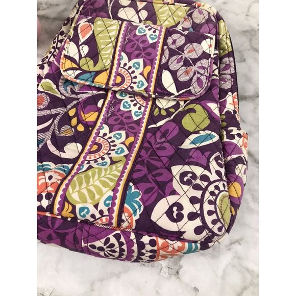 VTG 90's Y2K Vera Bradley Backpack Retired Paisley Print Quilted Boho Colorful - Picture 3 of 11